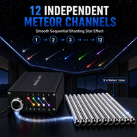 Kit de plafonnier étoilé 25W RGBW à fibres optiques avec étoiles filantes, contrôle par application et radiofréquence