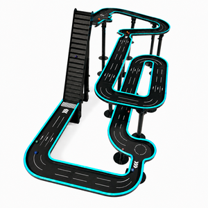 Circuit de course en marbre Blue Edge Design avec élévateur de billes, grand équipement de jeu interactif pour aire de jeux intérieure - Product Image 5