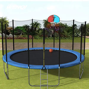 WQ <span class=keywords><strong>KALUEN</strong></span> HJ-00487 Trampoline d'intérieur pour enfants de 16 pieds, trampoline rond d'extérieur, trampoline à bungee avec filet de protection, produit très vendu - Product Image 4
