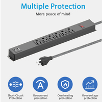 Barre d'alimentation PDU, prise de courant pour rack 19 pouces avec USB, prise de courant de haute qualité