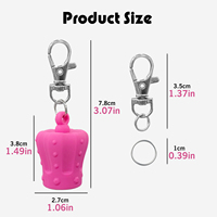 GLOSSGRL Capuchon de porte-clés pour brillant à lèvres et baume, avec pendentif et pièce décorative en métal pour téléphone portable