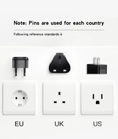 Pengisi Daya Cepat USB Type-C 120W PD 3.0 2-Port SCP Adapter untuk Mobil & Desktop Pengisi Daya Dinding Soket UK OTP