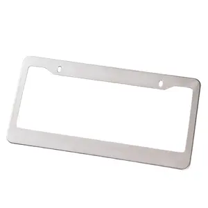 Factory outlets high grade reliable quality black silver car license plate frame