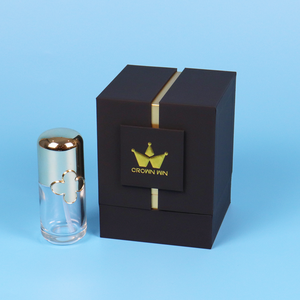 Boîte de parfum vintage mi-ouverte design de luxe bouteille de soin de la peau emballage de stockage boîte de parfum cosmétique simple réutilisable - Product Image 5
