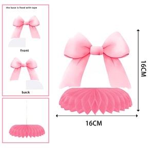 Set di Decorazioni per Feste a Tema San Valentino e <span class=keywords><strong>Compleanno</strong></span> per Ragazze, Elegante Set Moderno con Fiocco Rosa, Banner e Decorazioni da Tavolo in Carta - Product Image 2