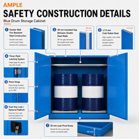Armoire de stockage de fûts de produits chimiques corrosifs compatible 416L 110 Gallons en acier à double paroi, fournisseur OEM B2B pour l'approvisionnement de projets industriels