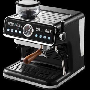Machine à expresso commerciale avec <span class=keywords><strong>broyeur</strong></span> intégré, contrôle de la température, design rétro en acier inoxydable, manomètre, pour hôtel, camping-car, voiture - Product Image 4