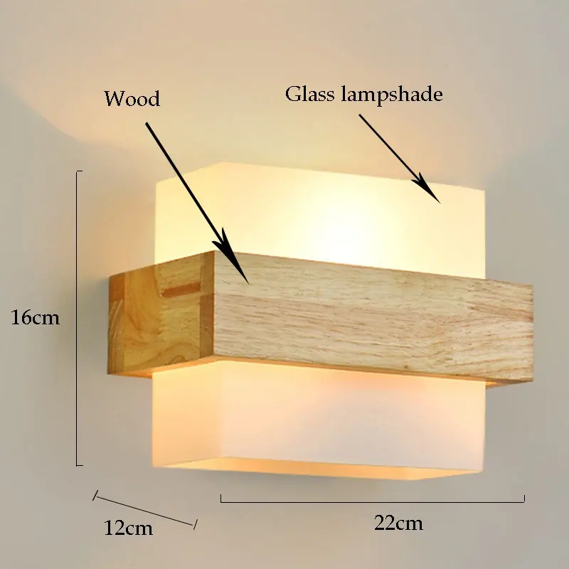 Wood wall lamp