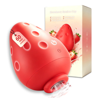 5-Frequenz Brustwarzen-Stimulator Klitoris G-Punkt Saugvibrator Erdbeer-Vibrator Sexspielzeug für Frauen