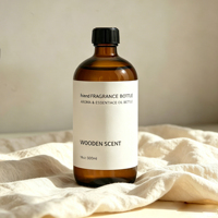 Bouteille diffuseur de parfum vintage marron de luxe en verre, flacon vide pour huiles essentielles avec bâtonnets |   Vente en gros OEM ODM