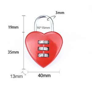 กุญแจล็อครูปหัวใจน่ารัก - กุญแจล็อคแบบผสมสำหรับของขวัญแต่งงาน - Product Image 4