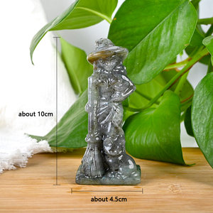 Statue de sorcière en cristal sculptée à la main de haute qualité en gros pour Halloween - Product Image 6