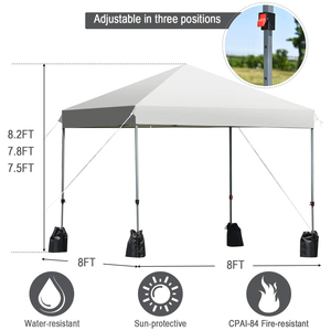 Blanco <span class=keywords><strong>Azul</strong></span> 3x3 Pop-Up PVC Canopy Carpa Impermeable Gazebo plegable para eventos al aire libre Exposiciones Balcón Uso Trade Show Carpas - Product Image 3