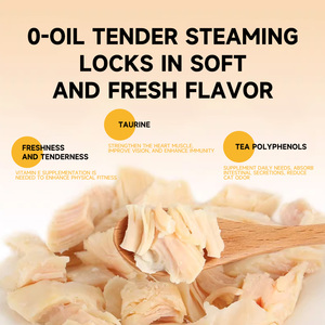 Snack per Gatti a Base di Petto di Pollo Bollito, Cibo Umido, Cubetti di Pollo Fresco Cotto per Gattini, Cuccioli e <span class=keywords><strong>Razze</strong></span> Piccole - Product Image 3