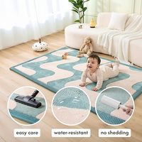Tapis de jeu pour enfants en velours corail imprimé personnalisé, mousse à mémoire de forme haute densité, tapis de yoga facile d'entretien, tapis épais et doux, tapis tatami japonais