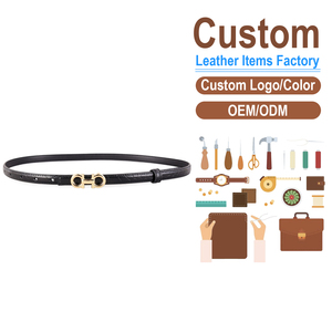 Ceinture élégante à boucle Horsebit, ceinture en cuir pleine fleur pour femme, texture crocodile, passe-partout - Product Image 2
