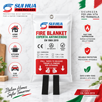 Couverture anti-feu en fibre de verre EN 1869:2019, lot de 1 pièce, pour importateur italien, sac de rangement avec logo personnalisé, vente en gros, fabricant OEM