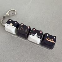 En gros, Porte-clés Fidget anti-stress avec 4 touches LED en forme de chat, clavier miniature, personnalisable