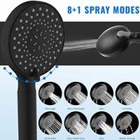 Pommeau de douche moderne en ABS poli, haute pression, avec filtre, multi-jets, design détachable, pour une peau plus douce, robinet de salle de bain