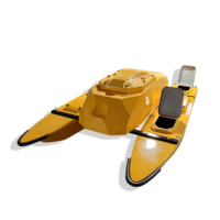 Bateau de pêche commercial de petite taille de 9 m, coque en fibre de verre double, léger, haute résistance à la corrosion chimique, personnalisé
