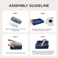 Memory-Schaum Hundebett Superweich Waschbar Abnehmbarer Bezug Orthopädische Hundebetten für Mittelgroße Hunde