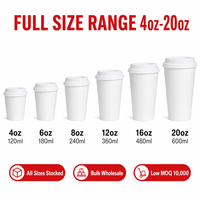 Gobelet en papier à café à paroi simple, blanc uni, 8 oz, avec revêtement PE, personnalisable, qualité alimentaire, vente en gros, offre spéciale