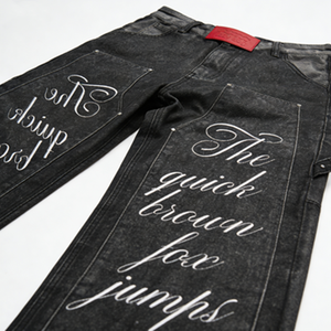 Pantalones Vaqueros <span class=keywords><strong>de</strong></span> Mezclilla Vintage para Hombre, Lavado Ácido, Personalizados, con Remaches, Estilo Cargo, Ajustados, Casuales - Product Image 3