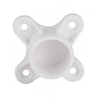 Accessoires de fixation pour pieds de table en PVC SCH40 3D, norme américaine, avec bride et cache-vis en plastique, pour usage transfrontalier