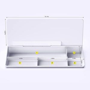 Tablero de borrado en seco para <span class=keywords><strong>escritorio</strong></span> Tablero blanco de escritura de vidrio con caja de almacenamiento - Product Image 6