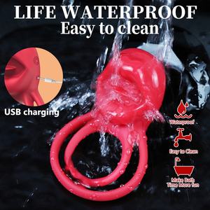 Huidvriendelijke Siliconen Ejaculatie Vertraging Cock Ring Paar Oplaadbare Fancy Cock Ring Mannelijke Stimulator Penis Ring - Product Image 5