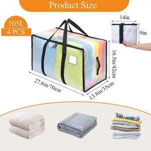 Clear Heavy Duty Multifunction Eco-Friendly Polybag Storage Bags for Clothes Bedding Household Use - Product Image 2