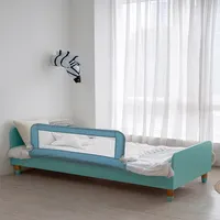 Child Safety Lock Single Panel Bed Fence, Baby Bed Barrier