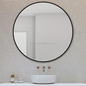 Prix usine hôtels de luxe projets salle de bain grand <span class=keywords><strong>miroir</strong></span> mural <span class=keywords><strong>rond</strong></span> avec cadre en alliage d'aluminium noir diamètre 60cm 80cm <span class=keywords><strong>100cm</strong></span> - Product Image 4