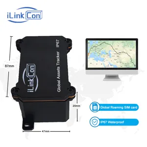 ILinkCon pelacak Gps mobil, pemasok Bagus 4G aset Global tahan air pengiriman mobil, perangkat pencari lokasi pintar pelacak Gps