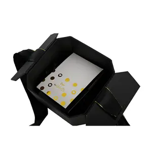 Luxus-Geschenk box Hochzeit Geburtstags geschenk Lippenstift Make-up Parfüm boxen Zweitürige Papier-Geschenk verpackung mit Band