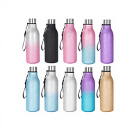Bouteille d'eau réutilisable de haute qualité, 550 ml, 18 oz, pour le sport et les voyages, sans bisphénol A, étanche et écologique, tasse thermos