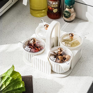 Caja de Condimentos para Cocina, Nueva Caja de Condimentos Portátil Moderna y Minimalista 2024, Botella Transparente con Tapa, Combinación - Product Image 3