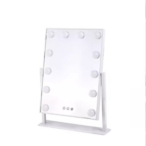 Chất Lượng Cao Hiện Đại Bạc Vanity Gương 12 Ánh Sáng Bóng Đèn 3-Màu LED Trang Điểm Gương Cảm Ứng Chuyển Đổi Kim Loại Máy Tính Để Bàn Sử Dụng - Product Image 6