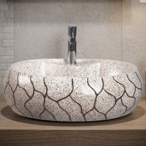 Vasque de comptoir en céramique noire à surface solide, design moderne, pour usage hospitalier, lavabo décoratif de petite taille pour salle de bain - Product Image 3