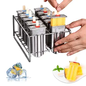 Ice Lolly Khuôn Thép không gỉ 304Popsicle khuôn giá đông lạnh Lolly Popsicle Ice Pop Maker DIY Ice Cream khuôn với Popsicle chủ