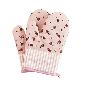 Gants de cuisine isolants en coton pour barbecue, four et micro-ondes, avec doublure matelassée - Product Image 5