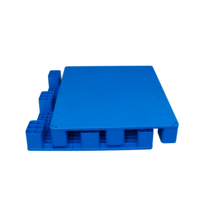Palettes en plastique HDPE robustes de 9 pieds à entrée 4 directions, simple face, neuves pour le stockage - Vente en gros
