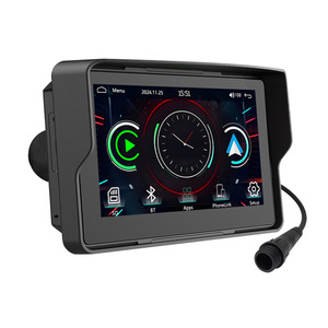 Xách tay 5 "HD màn hình cảm ứng <span class=keywords><strong>GPS</strong></span> navigation MP5 không dây Carplay/Android IP68 bảng điều khiển không thấm nước trên toàn thế giới bản đồ cho xe máy - Product Image 5