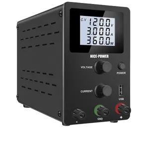 NICE-POWER R-SPS1203D 120V 3A Variable DC Voltage Regulator with LCD Digital Display 5v 2a USB Output