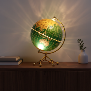Wellfun Globe du monde de table <span class=keywords><strong>Carte</strong></span> acrylique Globe du monde nautique avec support de table Style vintage Bureau Décoration intérieure Globes - Product Image 4