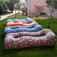 Neueste benutzer definierte aufblasbare Liege Strand bett Stuhl wasserdichte Anti-Air Leaking Air Lazy Sofa Couch mit Kissen Outdoor Camping