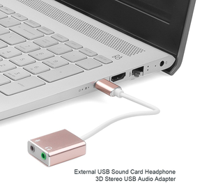 <span class=keywords><strong>Carte</strong></span> <span class=keywords><strong>son</strong></span> mobile 2 canaux en alliage d'aluminium de type C, plug-and-play, avec adaptateur audio stéréo <span class=keywords><strong>externe</strong></span> pour <span class=keywords><strong>PC</strong></span> - Product Image 5