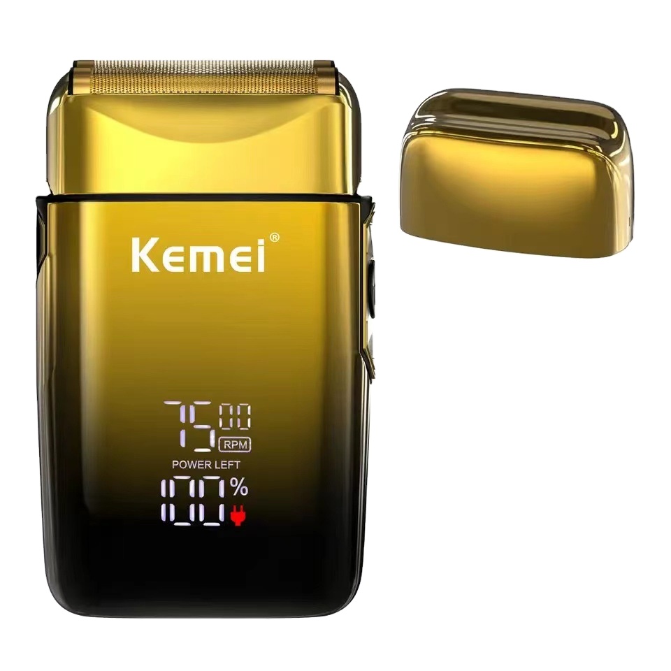 KEMEI градиентный KM-TX10 анти-металлический светодиодный ЖК-дисплей электробритва для бритья Мужская бритва