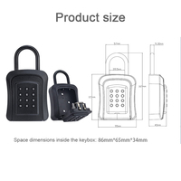 Boîte à Clés Intelligente Étanche IP65 la Moins Chère Tuya, Coffre-Fort Connecté Sécurisé pour Clés, Stockage Externe à Mot de Passe Digital TTlock