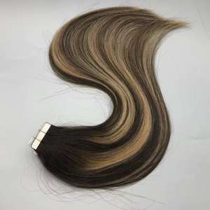 Extensions de cheveux indiens vierges à 100 %, qualité supérieure, ondulées, à bandes adhésives, <span class=keywords><strong>prix</strong></span> de gros, 50 g par paquet - Product Image 5